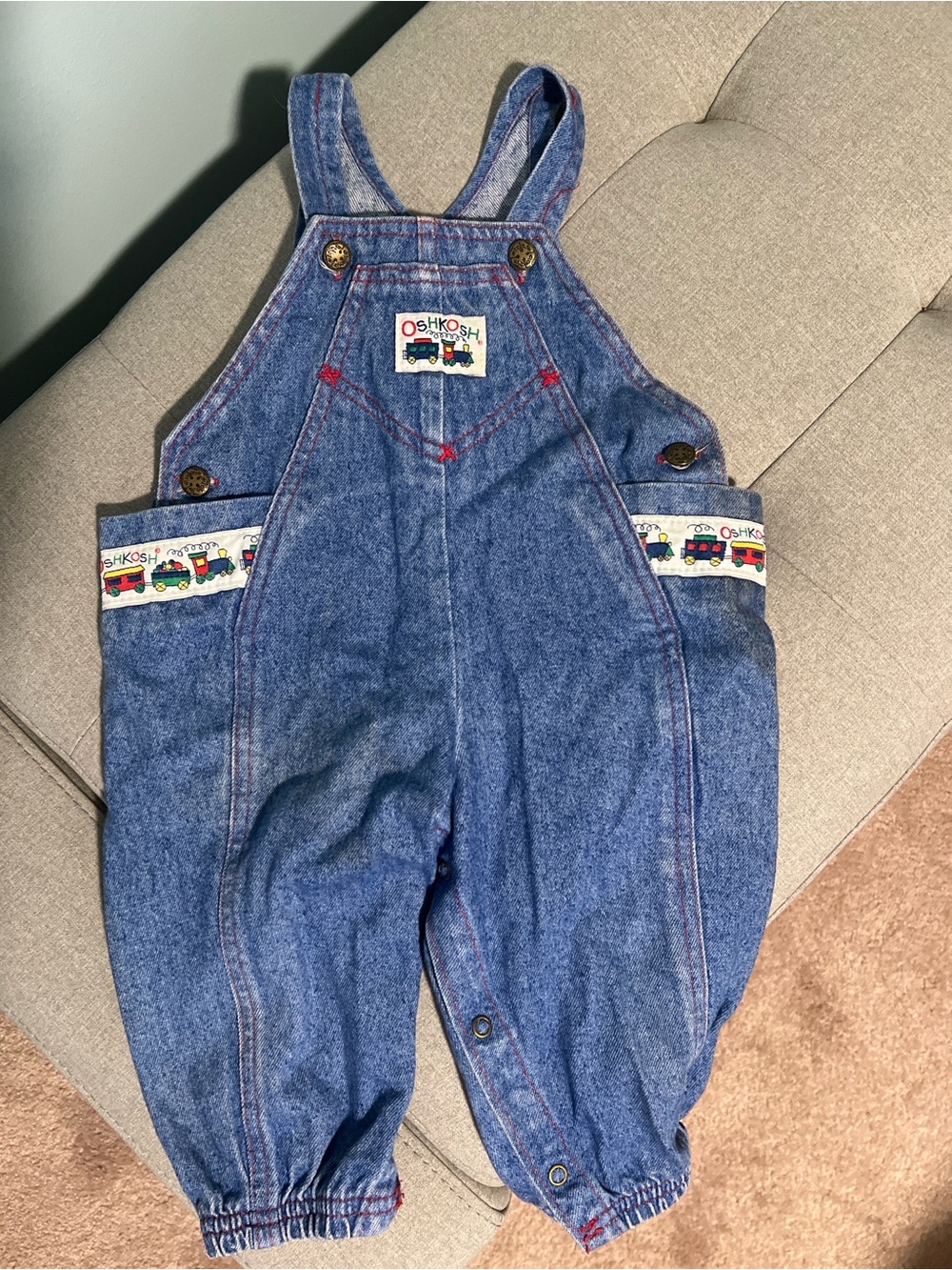 Vintage OshKosh B'gosh Blue Denim Kids Overalls